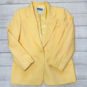 Pendleton Vintage Yellow Wool Blazer Jacket  Sinfle Button Size 10 Petite‎